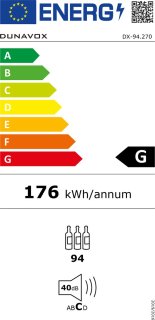 Dunavox Grande-94 DX-94.270DBK Wijnkoelkast 2 Zones