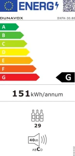 Dunavox Home-30 Wijnkoelkast DXFH-30.80
