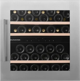 Dunavox Inbouwwijnkoelkast 2 Zones 41 Flessen RVS 60cm