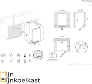 Dunavox Sera-40 DAUF-40.138B Wijnkoelkast