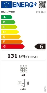 Dunavox Soul-25 Inbouwwijnkoelkast 60cm RVS 25 flessen