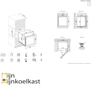 Dunavox Soul-25 Inbouwwijnkoelkast 60cm RVS 25 flessen