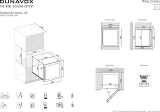 Dunavox Soul-25 Inbouwwijnkoelkast 60cm RVS 25 flessen
