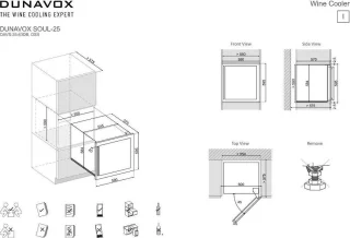 Dunavox Soul-25 Wijnklimaatkast Inbouw 60 cm