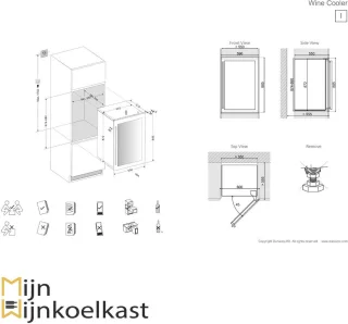 Dunavox Soul-49 Inbouw Wijnkoeler 49 Flessen