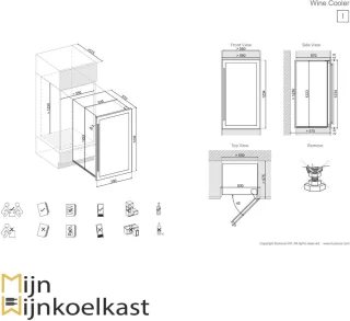 Dunavox Soul-72 Inbouwwijnkast 122 cm