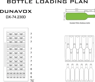 Dunavox Wijnkoelkast Inbouw 2 Zones H123.3