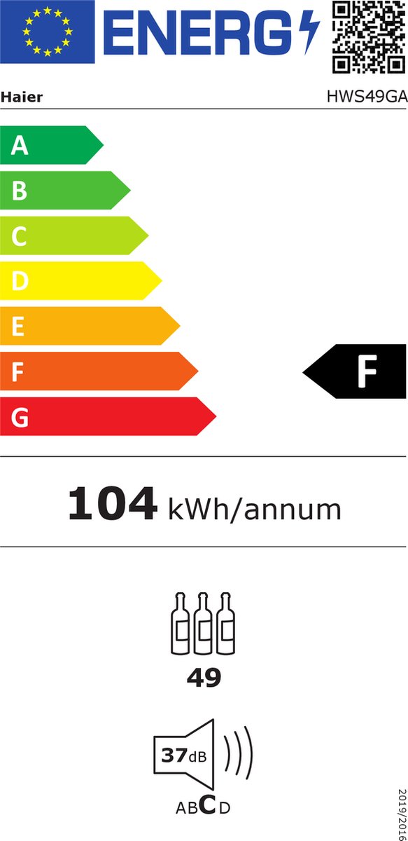 Wat vinden we goed aan de Haier HWS49GA Wijnkoelkast 49 flessen Zwart