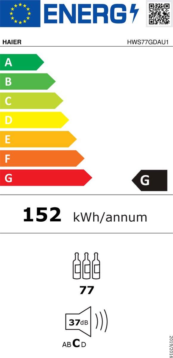Wat vinden we goed aan de Haier HWS77GDAU1 Wijnkoelkast 2 Zones