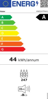 Wat vinden we goed aan de Haier Wijnkoelkast HWS247FAH1 1-zone