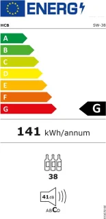 HCB 6815 Luxe Wijnkoelkast 2 Zones 38 Flessen