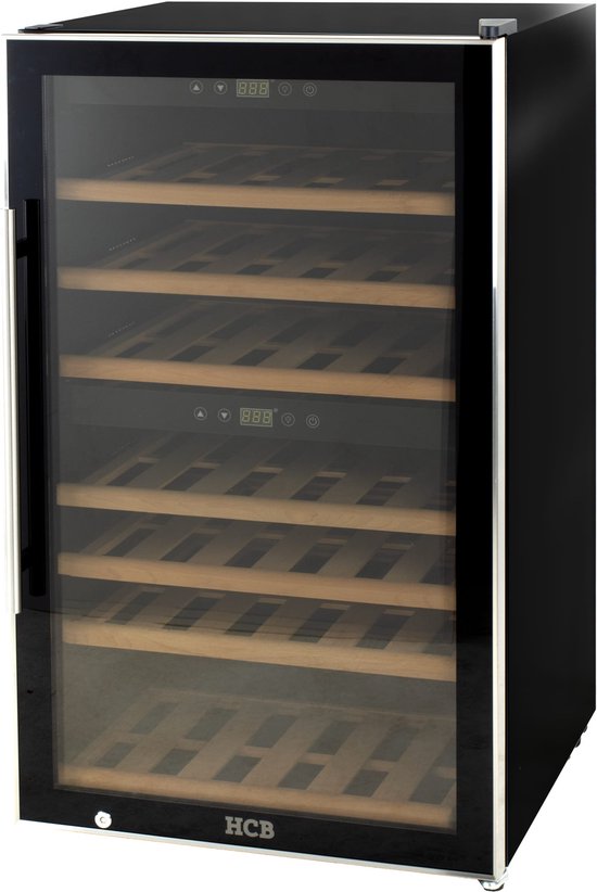 HCB 2-zones wijnkoelkast 66 flessen — krachtig, stijlvol en praktisch