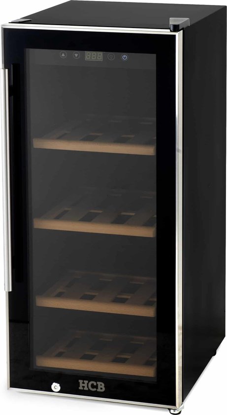 Stijlvolle compactkoeler met houten lades en betrouwbare compressor