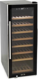 HCB® Wijnkoelkast 43 flessen met houten lades 6814