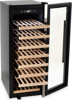 HCB® Wijnkoelkast 43 flessen met houten lades 6814