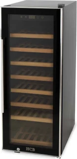 HCB® Wijnkoelkast 43 flessen met houten lades 6814