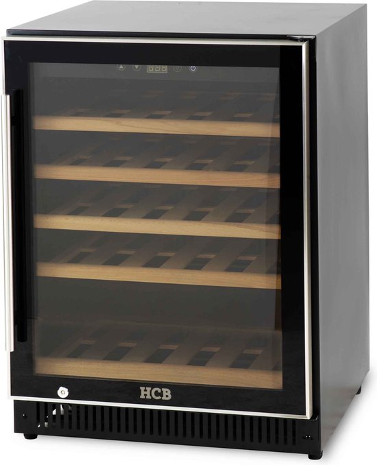 HCB® Wijnkoelkast 51 flessen houten lades 6809 review