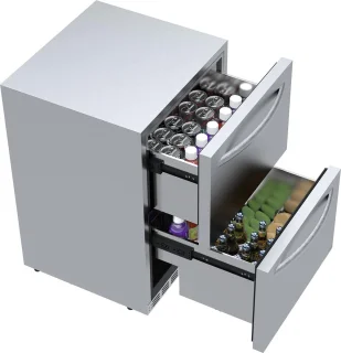 HCK DBC-145 Outdoor Ladekoelkast 2 Laden RVS