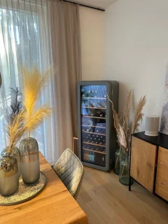 HCK Retro Wijnkoelkast SC-208R-S Wabi Sabi Grey 76 Flessen