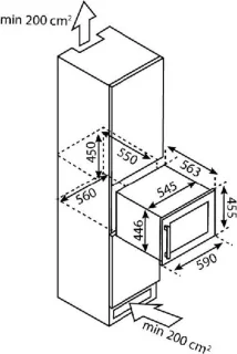Helvetia HWTE128GN Inbouw wijnkoelkast 45 cm