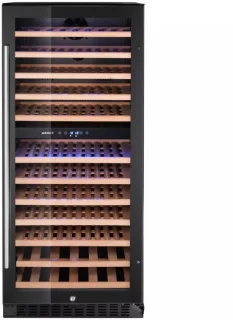 Hendi Arktic wijnkoeler – 2 zones – 124 flessen – 265 l – zwart