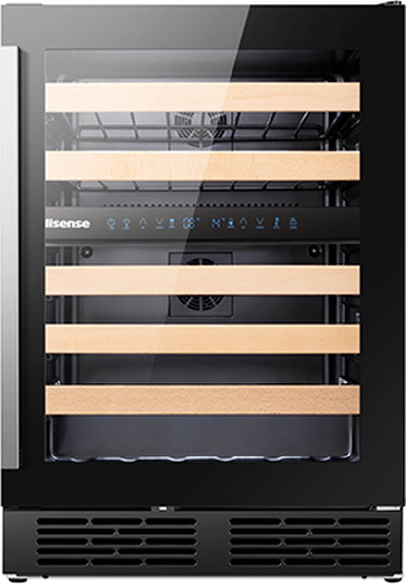 De Hisense RW17W4NWLG0 wijnkoeler 32 flessen compressor vrijstaand in één oogopslag