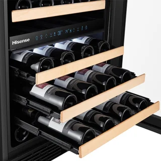 Hisense RW17W4NWLG0 wijnkoeler 32 flessen compressor vrijstaand