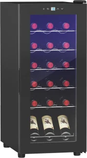 HOMCOM Weinkühlschrank Metall 34,5L Schwarz