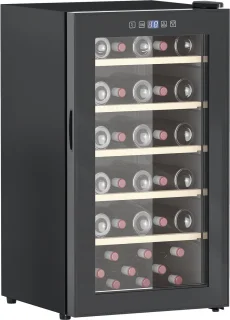 HOMCOM Weinkühlschrank Metall Hartglas 53,8L Schwarz