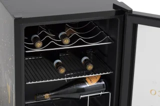 Husky KK50-PROSECCO Mini koelkast 46L Retro glazen deur