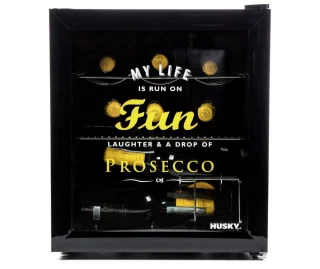 Husky KK50-PROSECCO Mini koelkast 46L Retro glazen deur