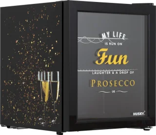 Husky KK50-PROSECCO Mini koelkast 46L Retro glazen deur