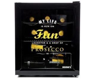 Husky KK50-PROSECCO Mini koelkast 46L Retro glazen deur