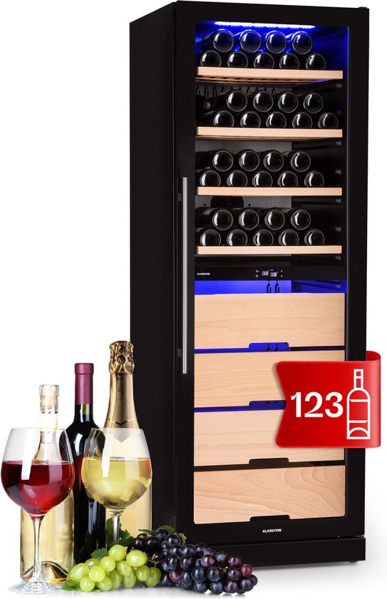 Klarstein Barossa 123 Duo Wijnkoelkast Zwart 123 flessen review