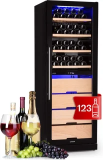 Klarstein Barossa 123 Duo Wijnkoelkast Zwart 123 flessen