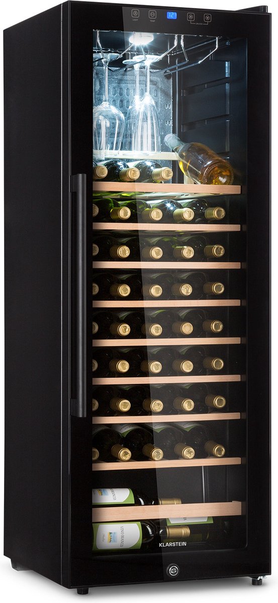 De Klarstein Barossa 54 Uno Wijnkoelkast Zwart 54 Flessen in één oogopslag