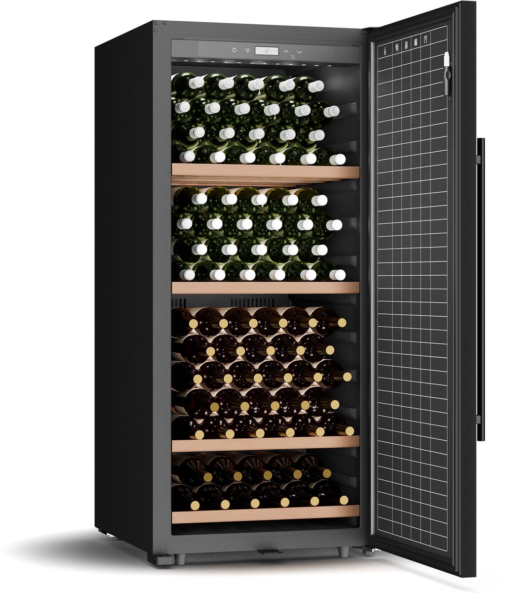 De Klarstein CellarMax Vrijstaande Wijnkoeler 155 Flessen in één oogopslag
