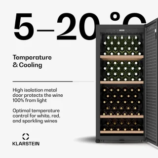 Klarstein CellarMax Vrijstaande Wijnkoeler 155 Flessen