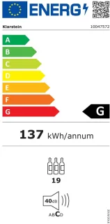 Klarstein Illuminosa inbouw wijnkoeler 19 flessen