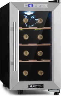 Klarstein Reserva 8 Uno Wijnkoelkast 8 Flessen Zilver