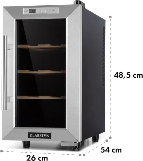 Klarstein Reserva 8 Uno Wijnkoelkast 8 Flessen Zilver