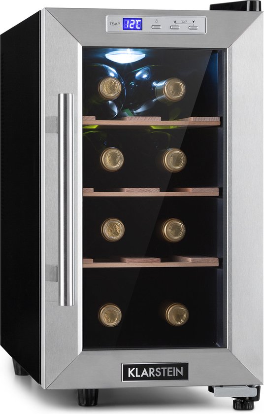 Klarstein Reserva 8 Uno Wijnkoelkast 8 Flessen Zilver review