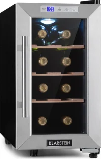 Klarstein Reserva 8 Uno Wijnkoelkast 8 Flessen Zilver