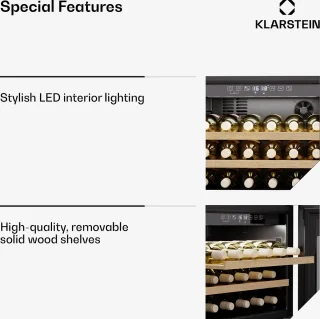 Klarstein Rhone 28 Uno Wijnkoelkast Zwart