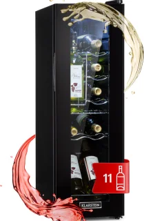 Klarstein Shiraz 12 Slim Uno Wijnkoelkast 32L Zwart
