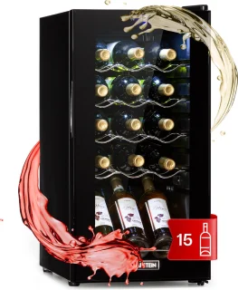 Klarstein Shiraz 15 Slim Uno Wijnkoelkast Zwart