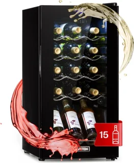 Klarstein Shiraz 15 Slim Uno Wijnkoelkast Zwart
