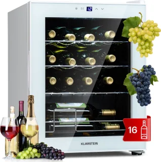 Klarstein Shiraz 16 Quartz Wijnkoelkast 42L Wit Glas
