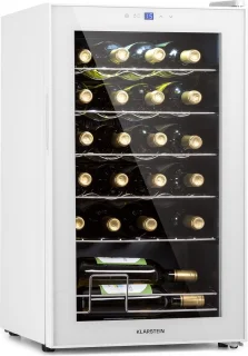 Klarstein Shiraz 24 Uno Wijnkoelkast Wit 63L 24 Flessen