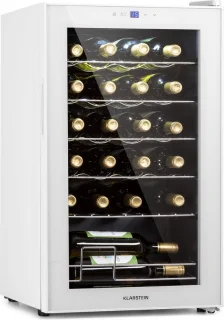 Klarstein Shiraz 24 Uno Wijnkoelkast Wit 63L 24 Flessen